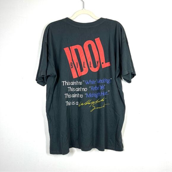 DAYDREAMER NWOT Billy Idol Whiplash Merch Tee Medium Oversized Vintage Black - Picture 7 of 9